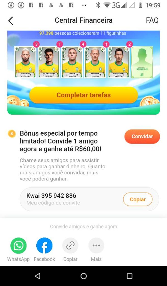 App Ganhar dinheiro baixando o Kwai!https://s.kwai.app/s/iPksMEd