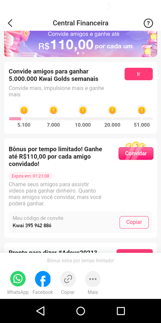 App Ganhar dinheiro baixando o Kwai!https://s.kwai.app/s/hkGLod3H