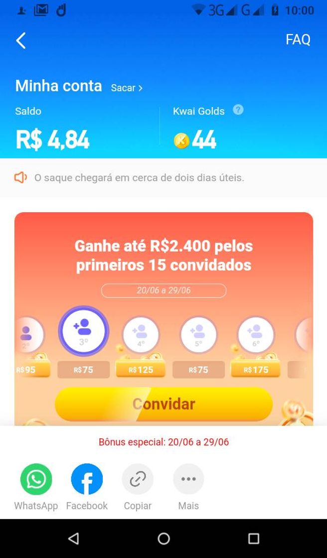 Aplicaciones Ganhar dinheiro baixando o Kwai!https://s.kwai.app/s/a02gr5d