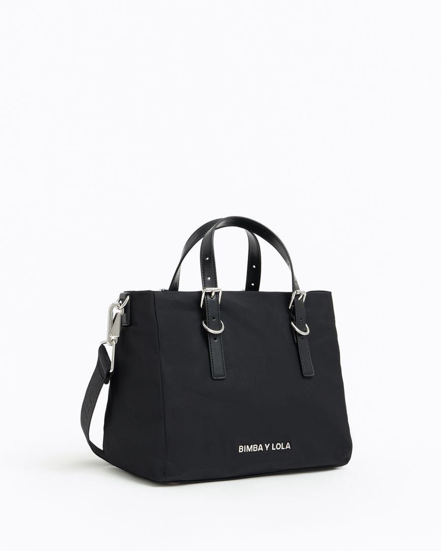 Moda Bolso tote M nylon negro BIMBA Y LOLA