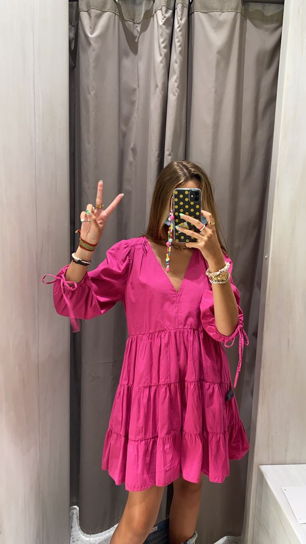 Social POPLIN PANELLED DRESS