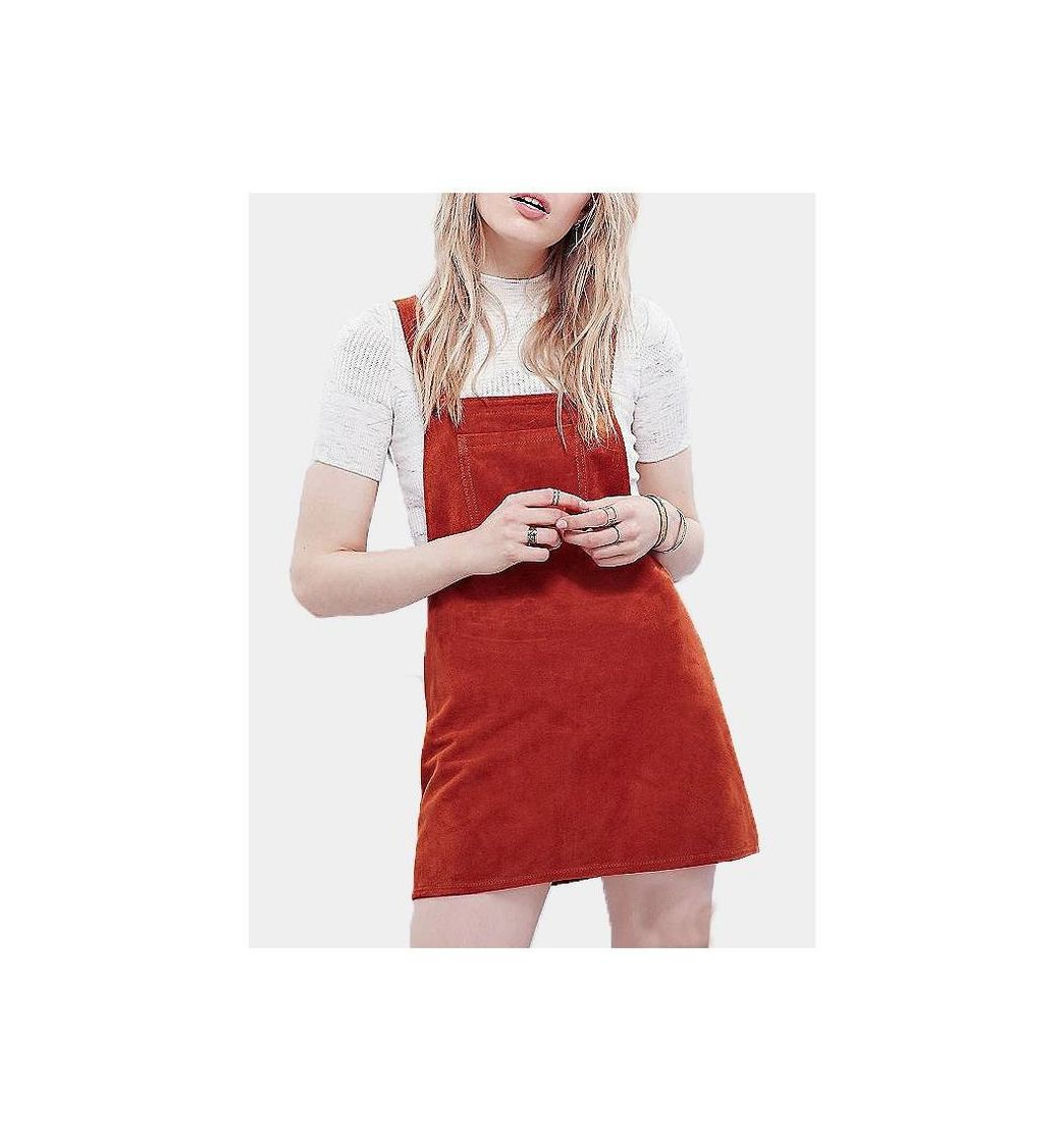 Fashion Suedette Suspender Dress - US$13