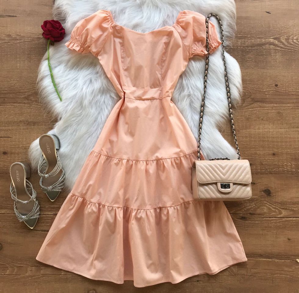 Moda Vestido Midi Princesa simplesmente lindo