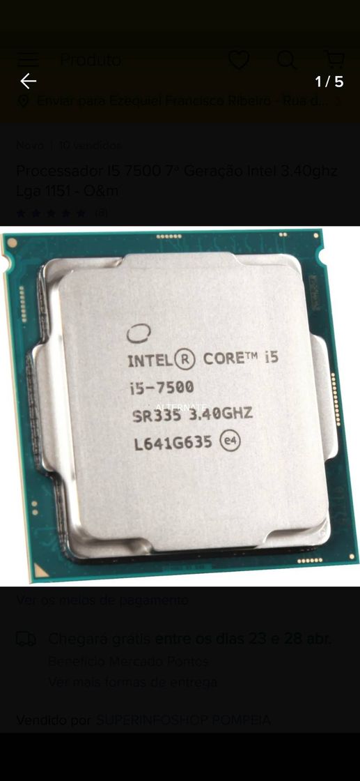 Moda Processador I5 7500 7ª Geração Intel 3.40ghz Lga 1151 - O&m ...