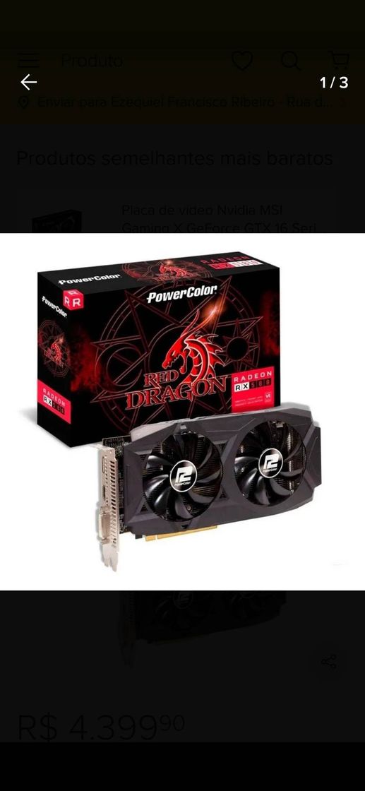 Moda Placa De Vídeo Rx 580 8gb Power Color