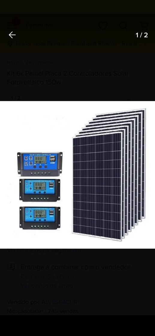 Moda Kit 6x Painel Placa 2 Controladores Solar Fotovoltaico 150w ...