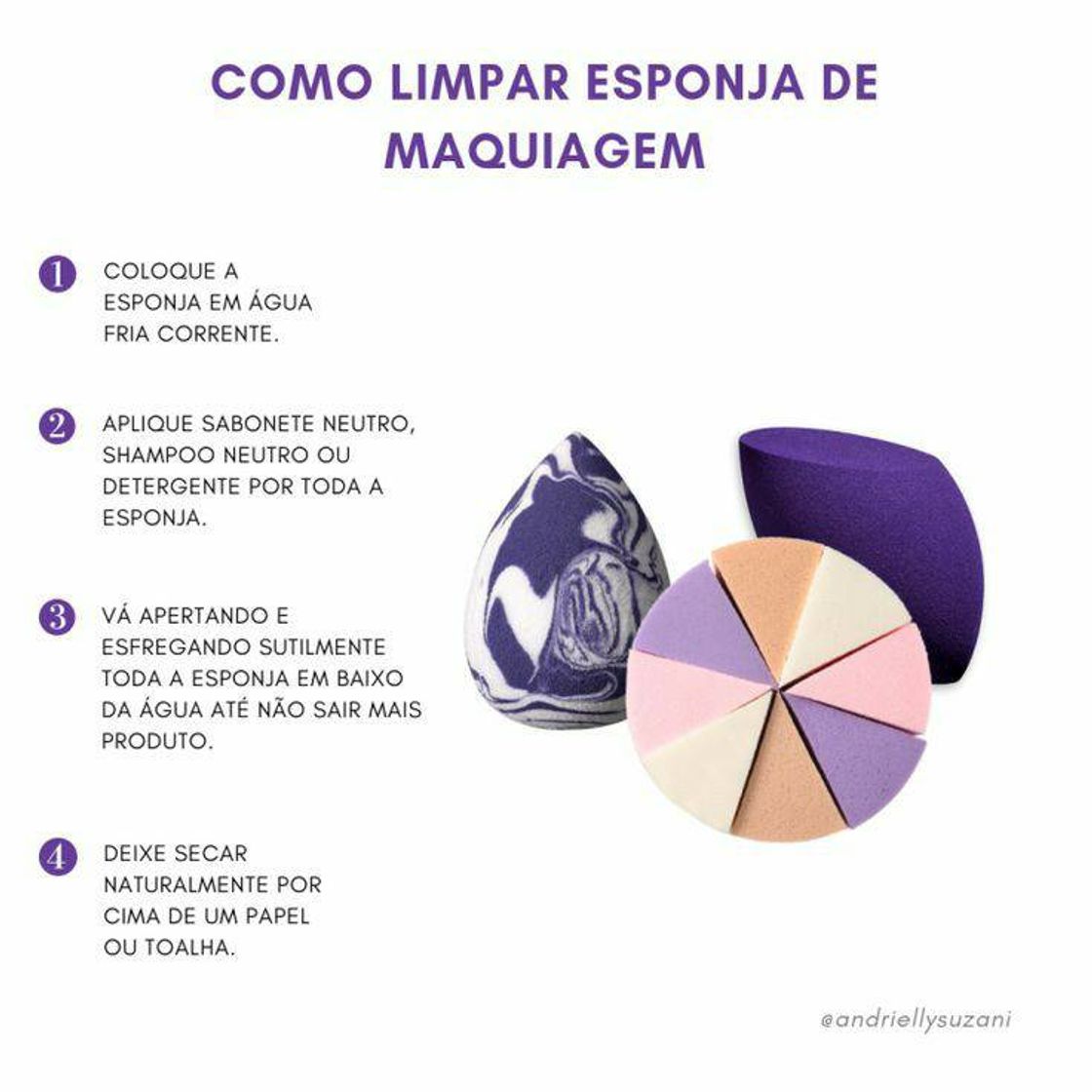 Fashion Como limpar esponja de maguiagem 