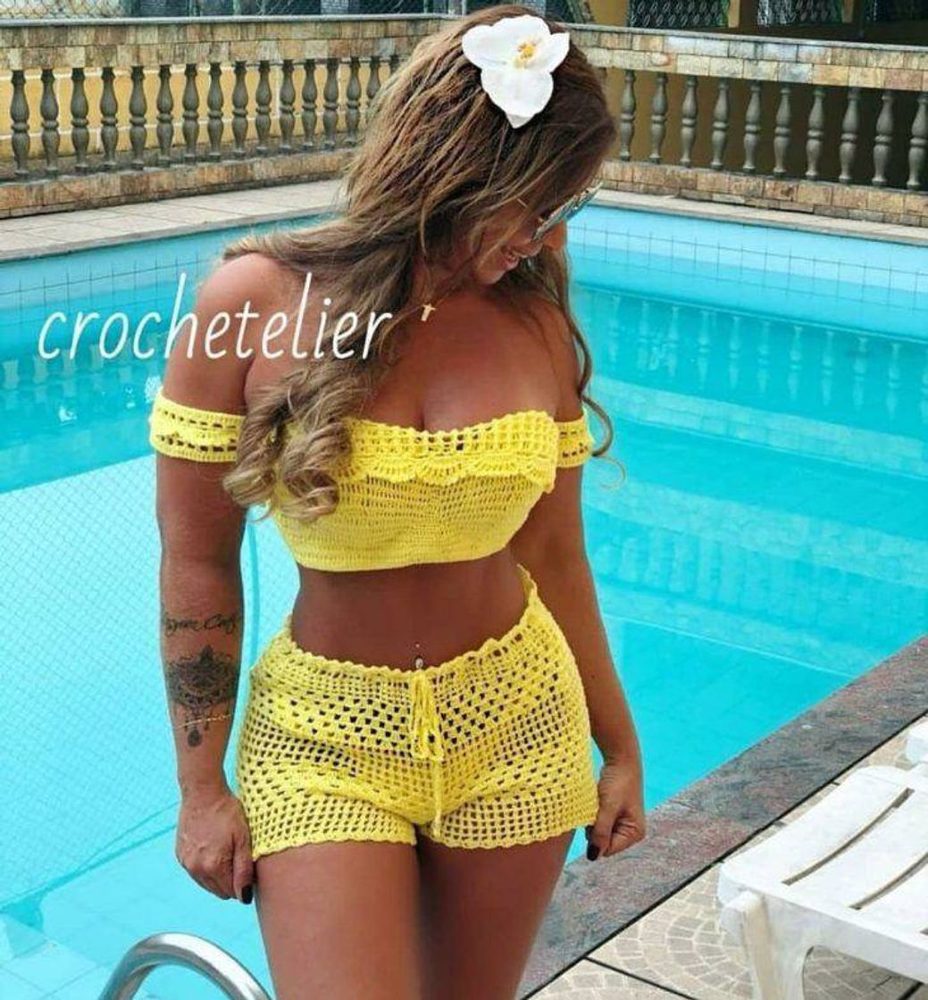 Moda Crochê amarelo💛