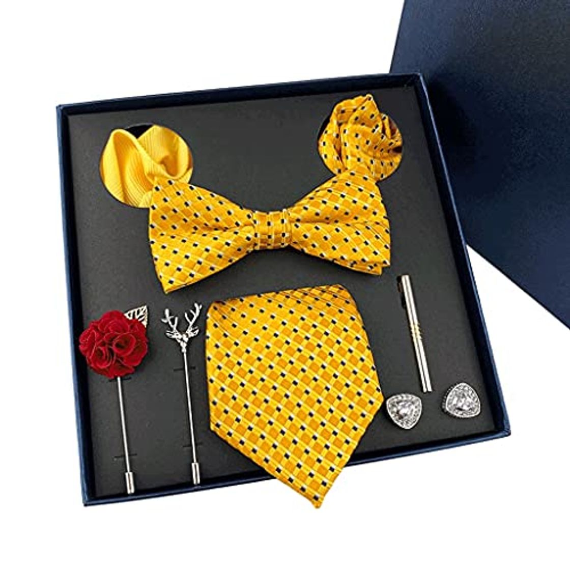 Moda YWSZJ New Mens Corbatas Regalos Cajas Tie de Boda Bowtie Pocket Towel