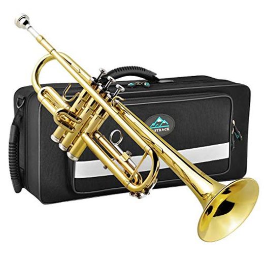 EastRock Gold Trompeta Sib Trompeta estándar de latón con estuche rígido