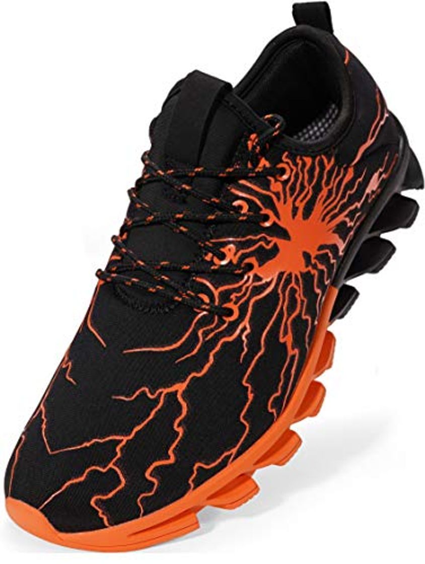 Products BRONAX Zapatos para Correr en Montaña y Asfalto Aire Libre y Deportes Zapatillas de Running Padel para Hombre Negro Naranja 42