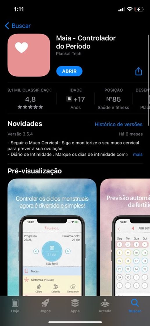 App Maia - Controlador menstrual.