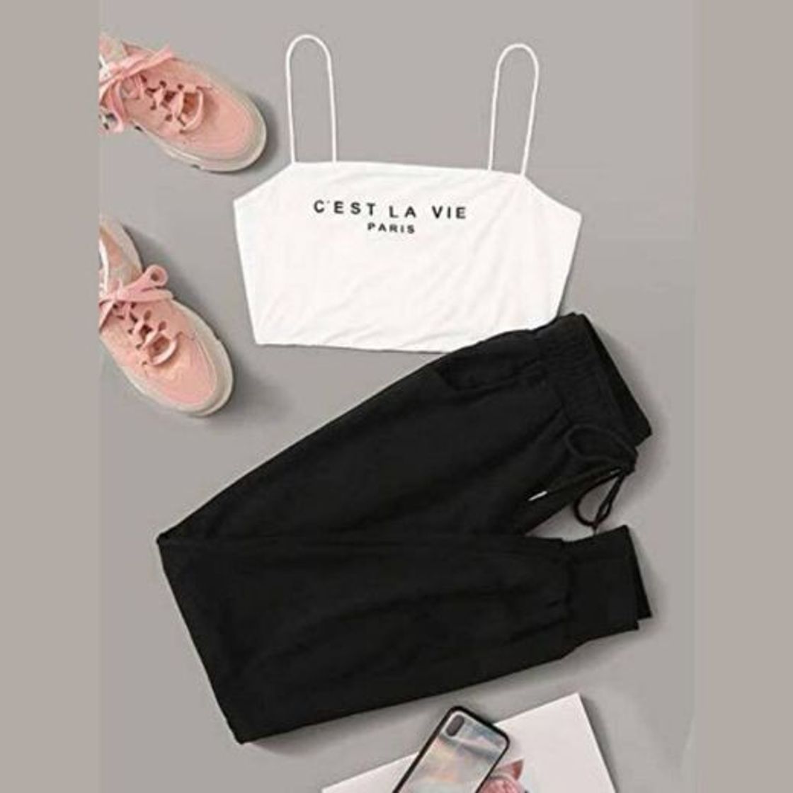 Social Conjunto Feminino Blusinha Cropped Alcinha