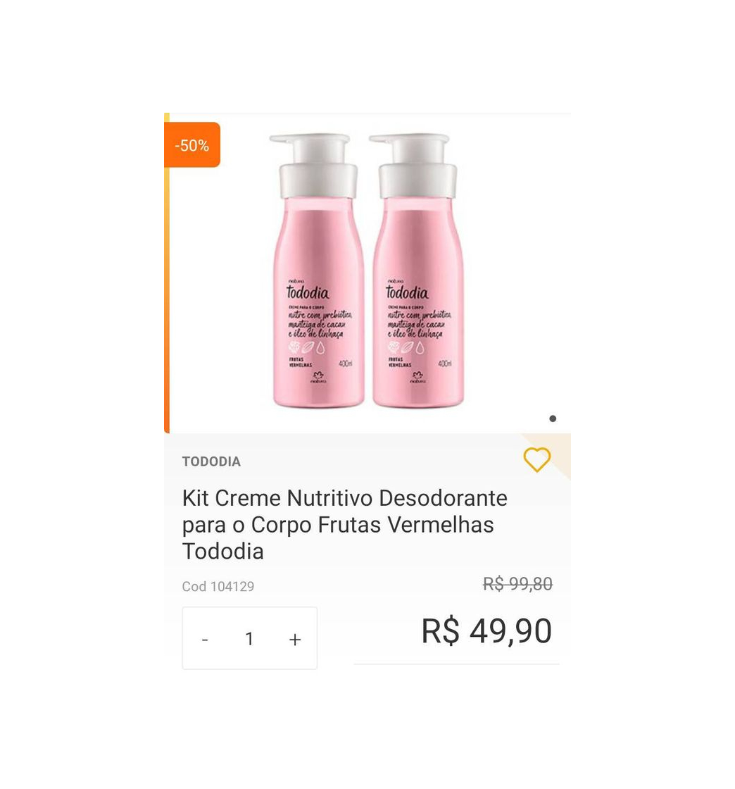 Product Kit Creme Nutritivo Frutas Vermelhas Natura