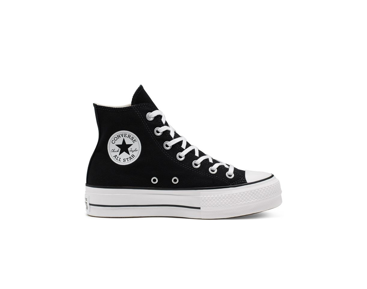 Fashion Converse negras plataforma