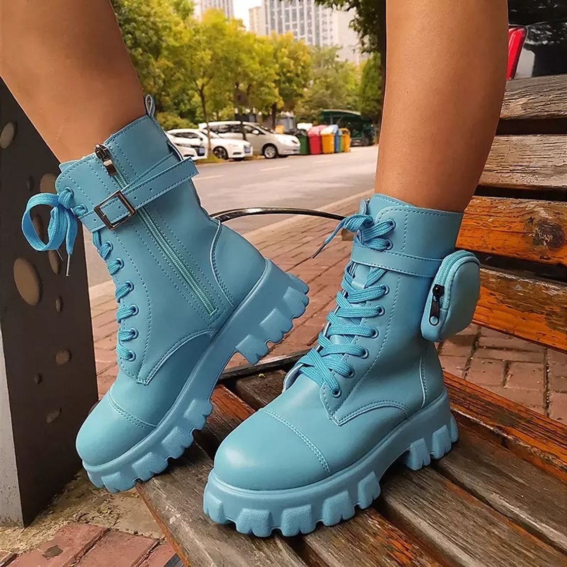 Social Botas azules con bolsillo