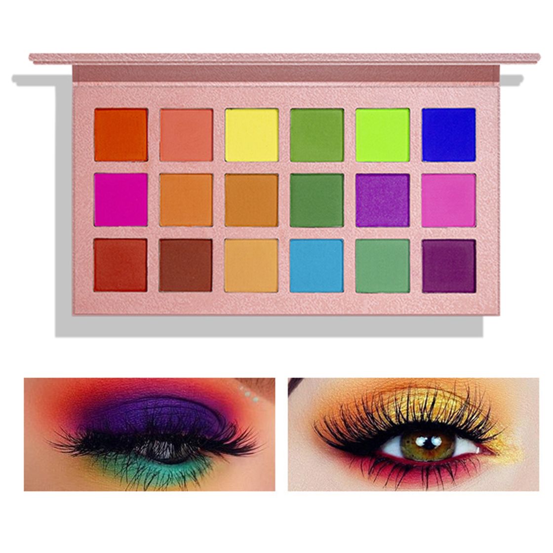 Social Beauty Glazed Paleta de sombras de ojos de 72 colores Alta pigmentación Impermeable Fácil mezcla Brillo Sombra de ojos mate Paleta de maquillaje todo en uno Nude