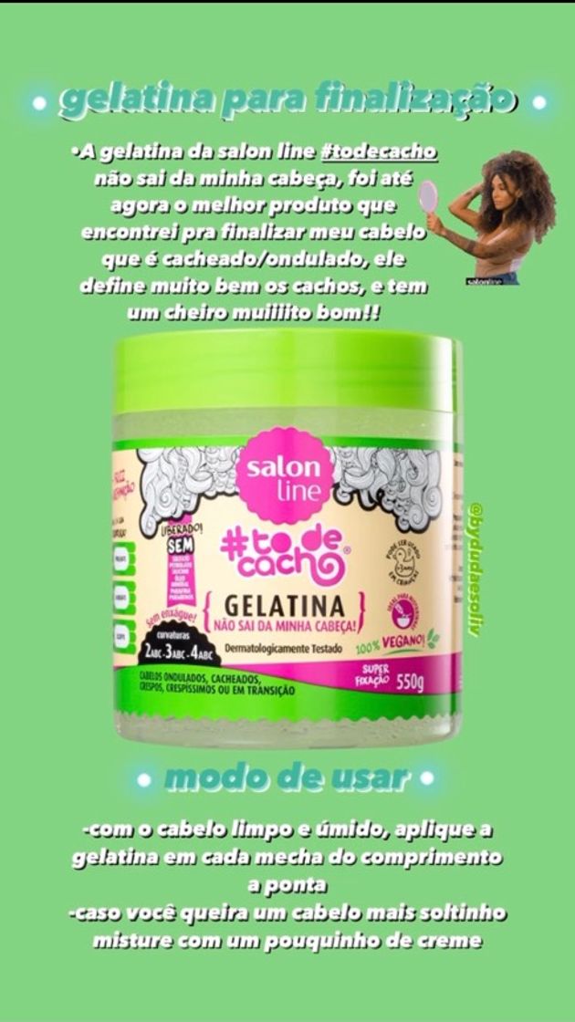 Product gelatina salon line #todecacho não sai da minha cabeça 