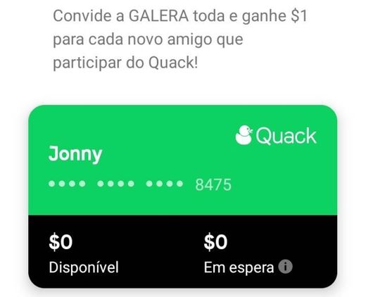 Ganhe dinheiro no App Quack!