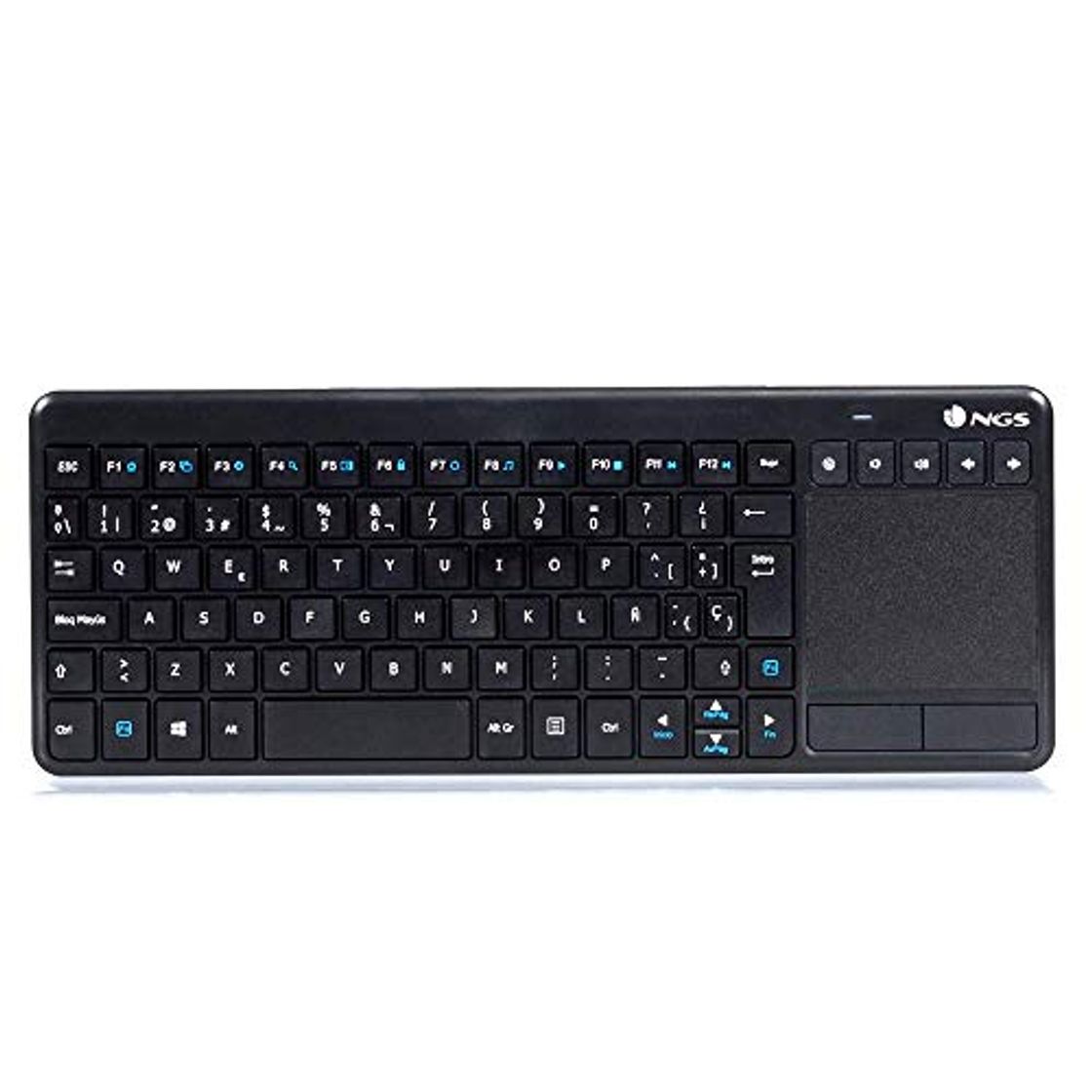 Productos NGS TV Warrior Teclado Inalámbrico 2.4GHz con Touchpad y Teclas Multimedia para