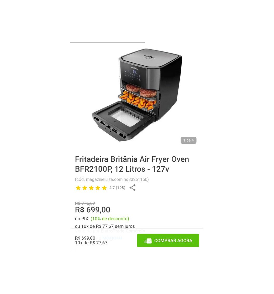 Producto Air Fryer 12 Litros