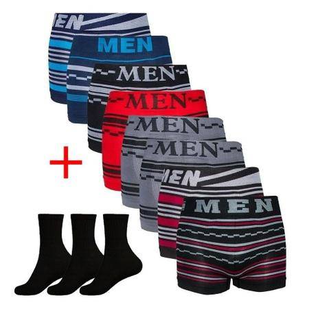 Fashion Kit 10 Cuecas Boxer Microfibra MEN Adulto