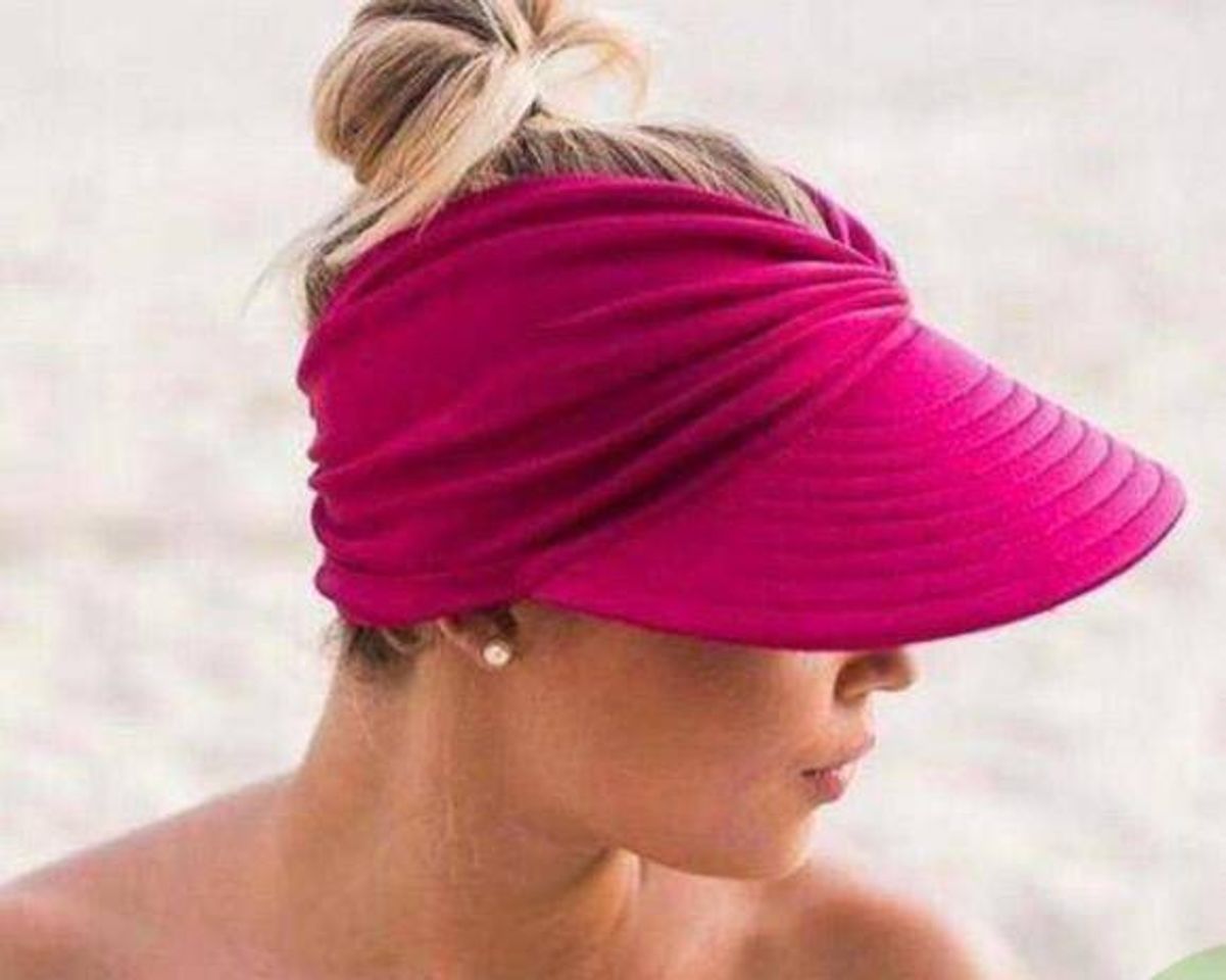 Moda Viseira Feminina De Praia Turbante Uva E Uvb Fps 50 