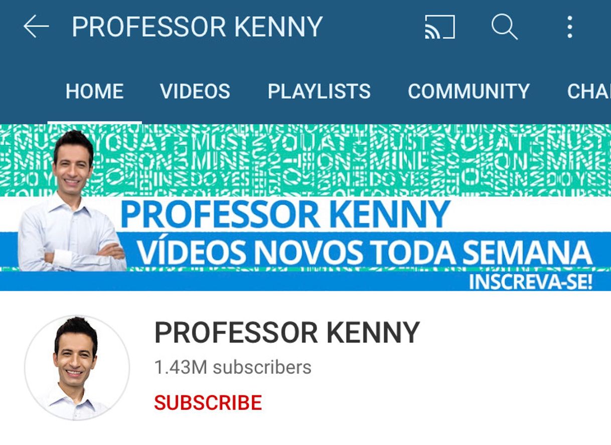 Moda Canal do YouTube do Prof. Kenny 