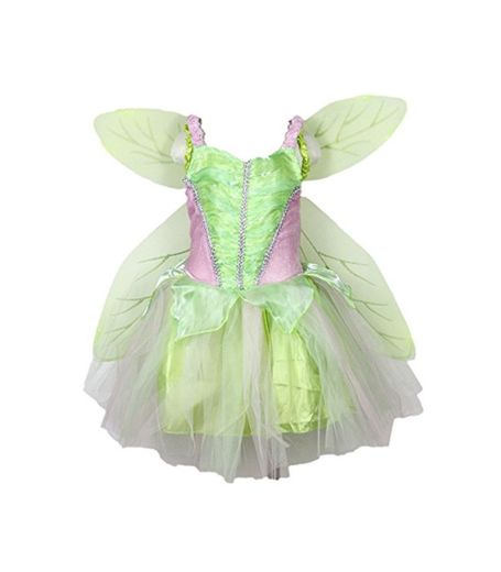 Petitebelle Green Fairy Costume Wing Set Party Dress for Girl Clothing 2-8year
