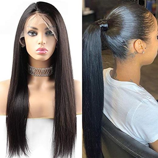 Giannay Straight Lace Front Wigs Glueless Wig for Black Women Synthetic Lace