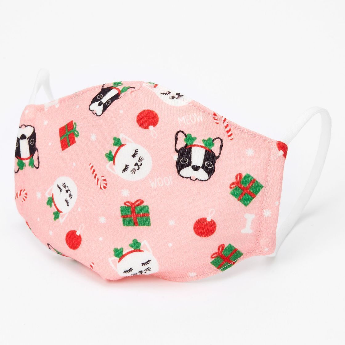 Productos Cotton Holiday Dog and Cat Print Face Masks - Child Small