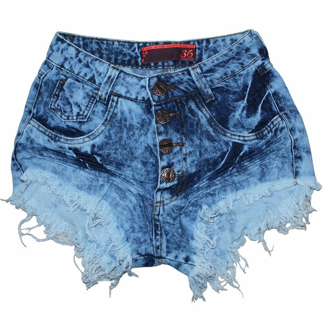 Moda Shorts Jeans Curto