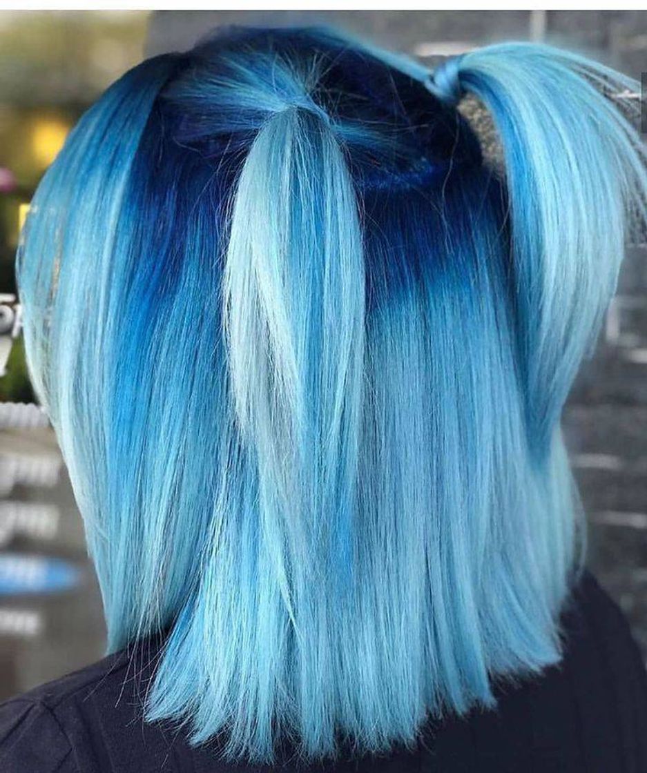 Moda Cabelo Curto Azul