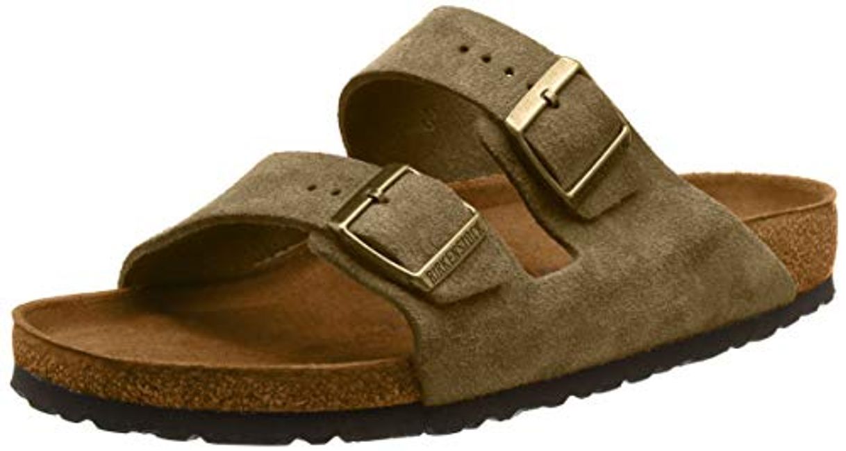 Social Birkenstock Arizona SFB, Sandalias de Punta Descubierta para Hombre, Verde