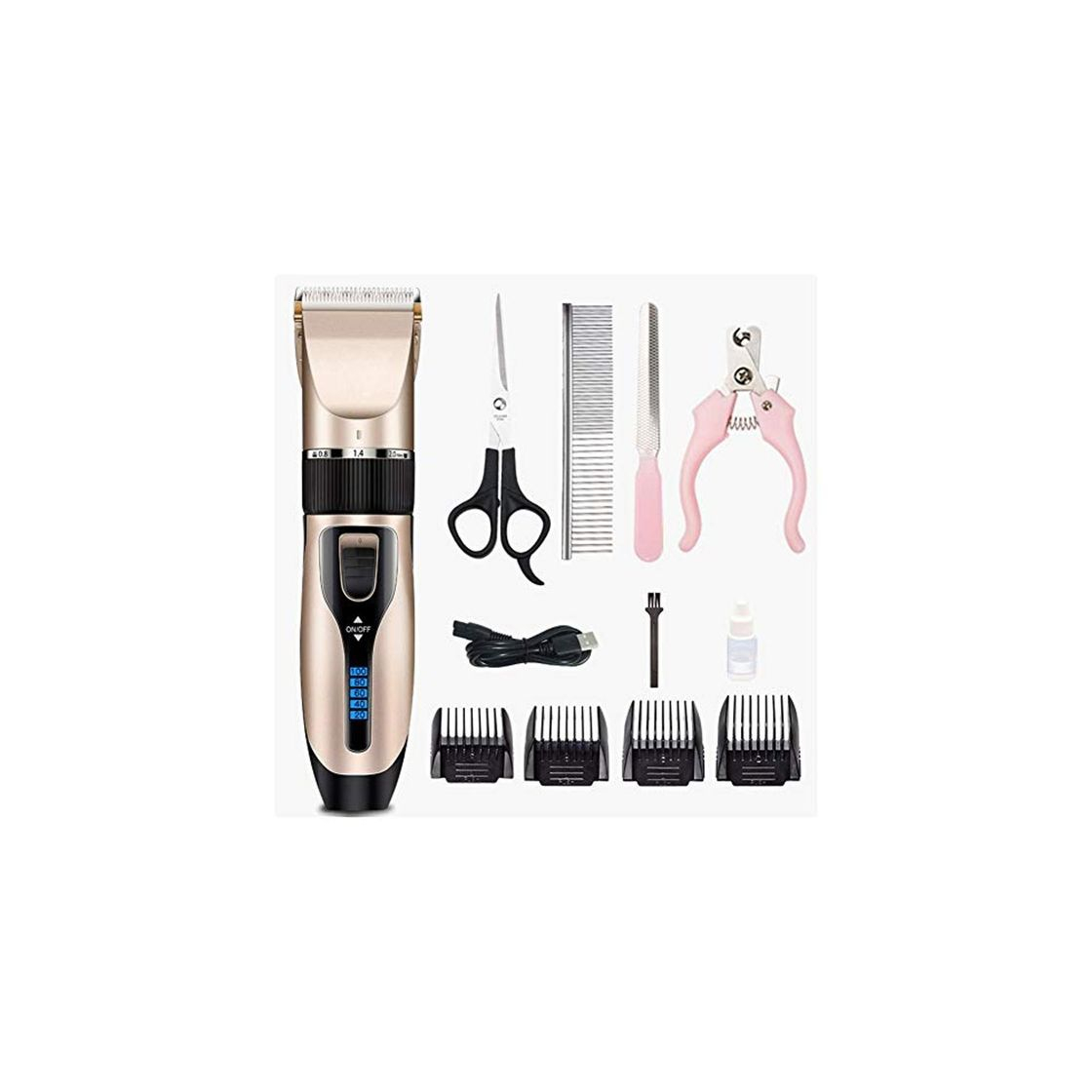 Productos WAROOM Dog Trimmer Pet Professional Dog Grooming Clippers Kit Cortacésped eléctrico para