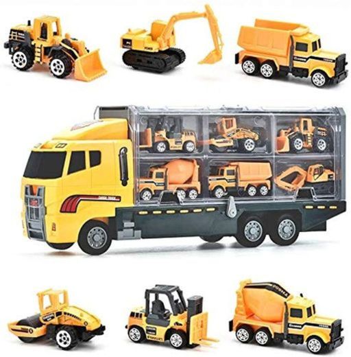 Juguetes de Construcción Juegos Vehículos de Aleación para Niños Juego Tractor Camión