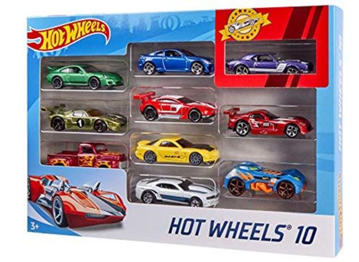 Producto Hot Wheels Pack de 10 vehículos, coches de juguete