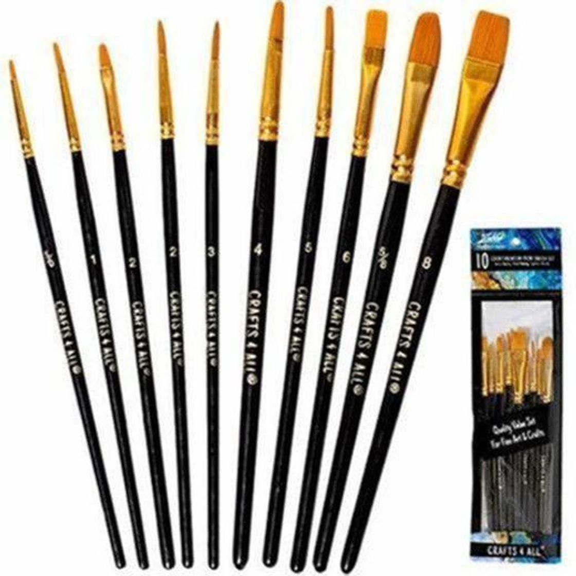 Product Brochas de pintura 12 Piezas Set Brocha Profesional Punta Redonda Pelo de