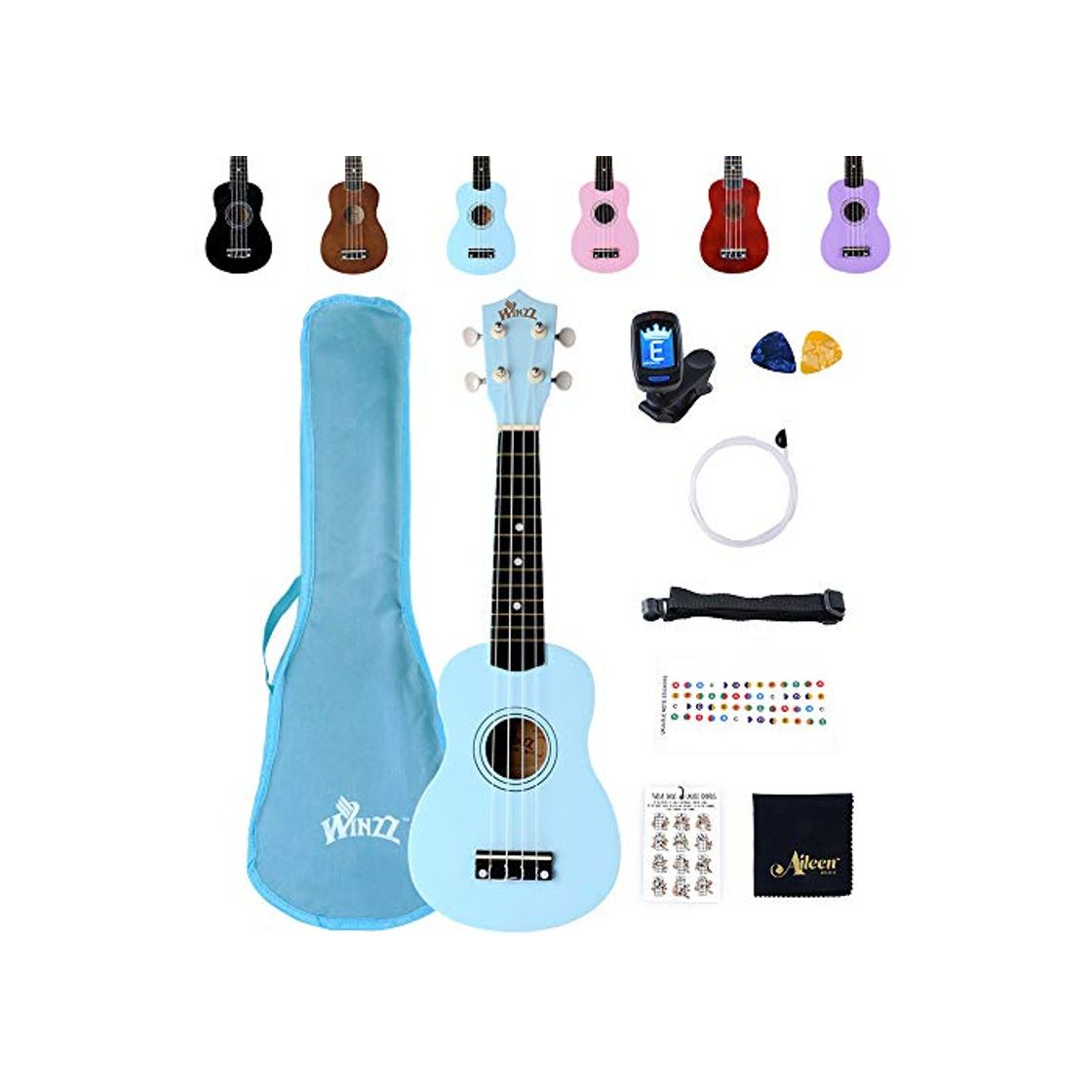 Producto Winzz Ukelele Soprano Starter Kit para Principiante. Incluye