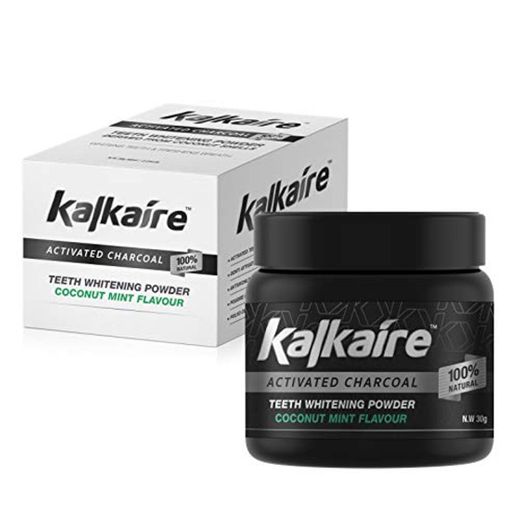 Kalkaire - Polvo blanqueador de dientes de carbón