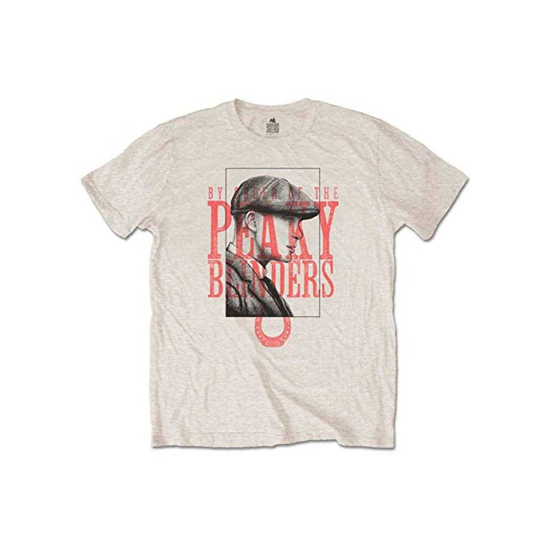 Social Peaky Blinders Men's tee: Red Logo Tommy Camiseta, Beige