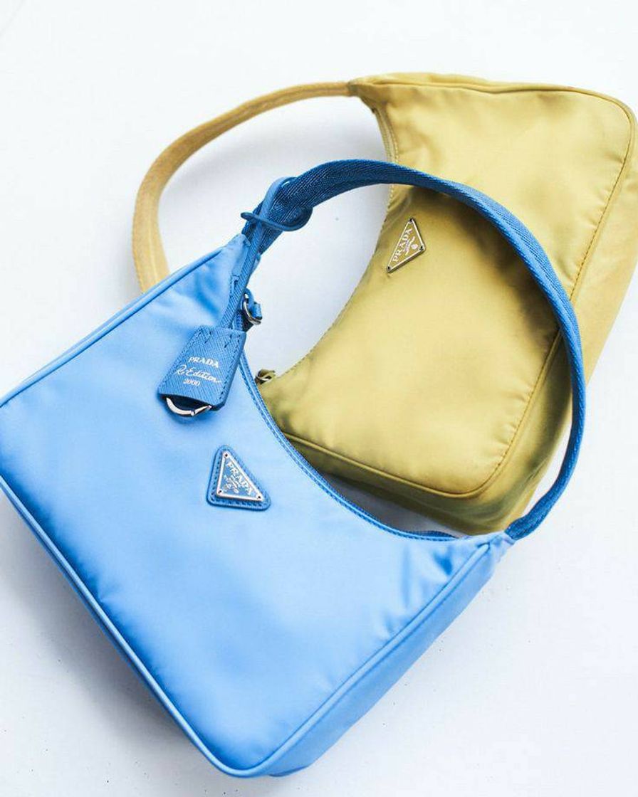 Fashion Bolsas da prada blue in yellow