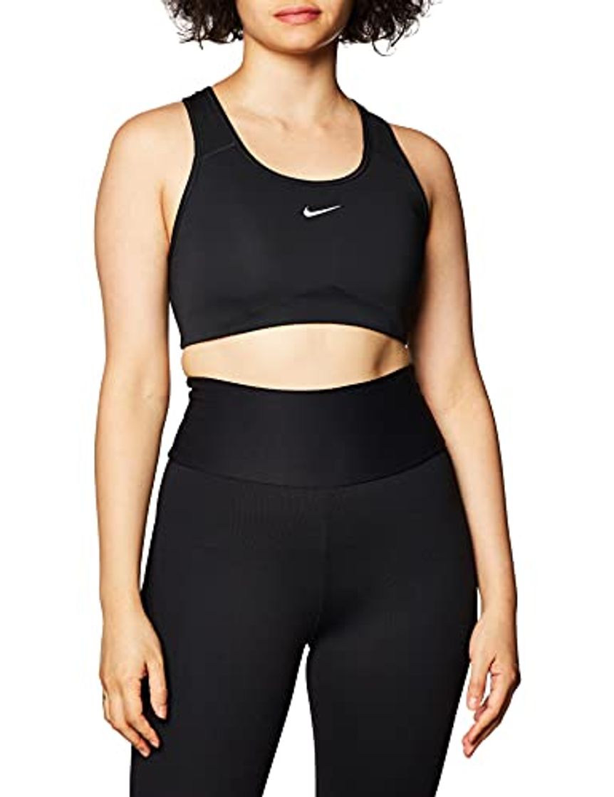 Moda NIKE Med Pad Bra Sujetador de Deporte, Mujer, Black/