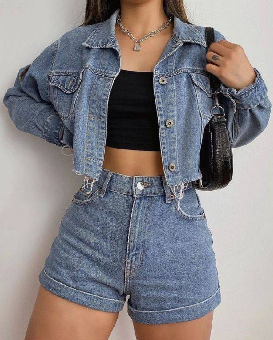 Moda Que lindo esse look todo jeans