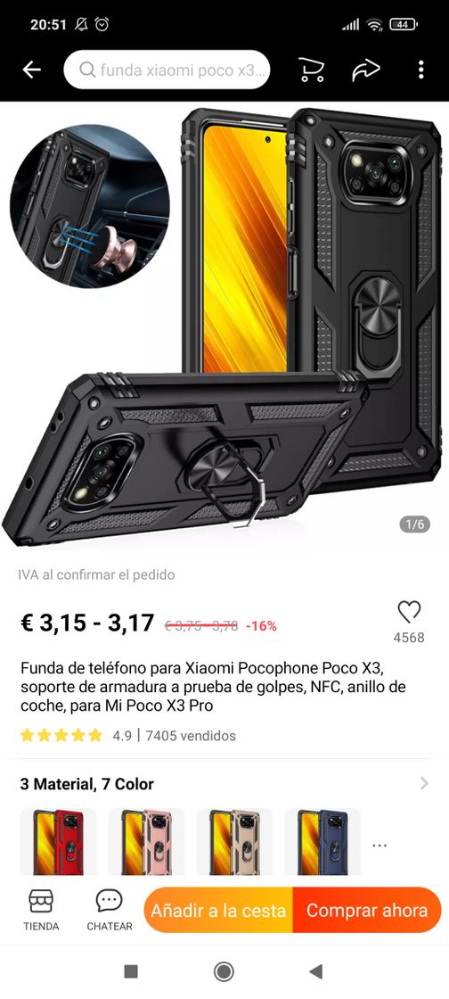 Productos Funda Poco X3NFC