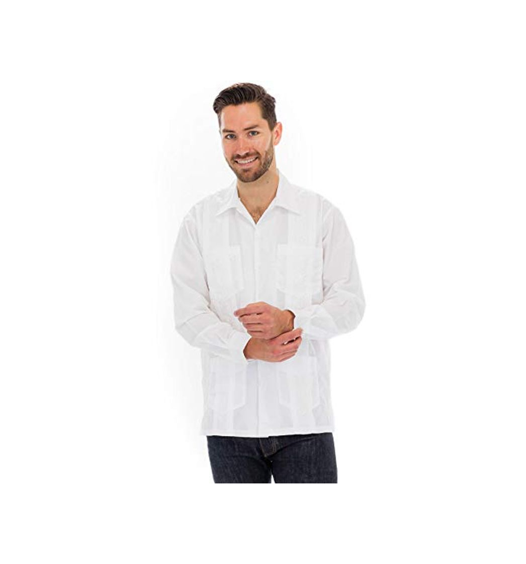 Social Squish Guayabera - Camisa de manga larga