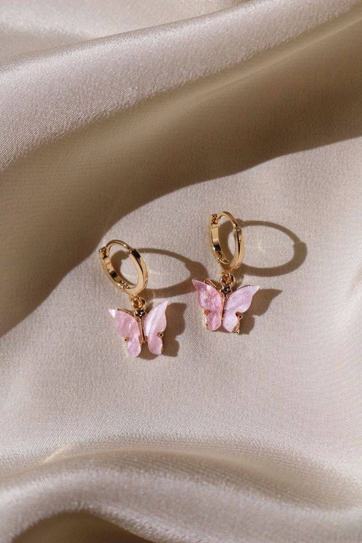 Fashion Blush Butterfly Huggie Earrings