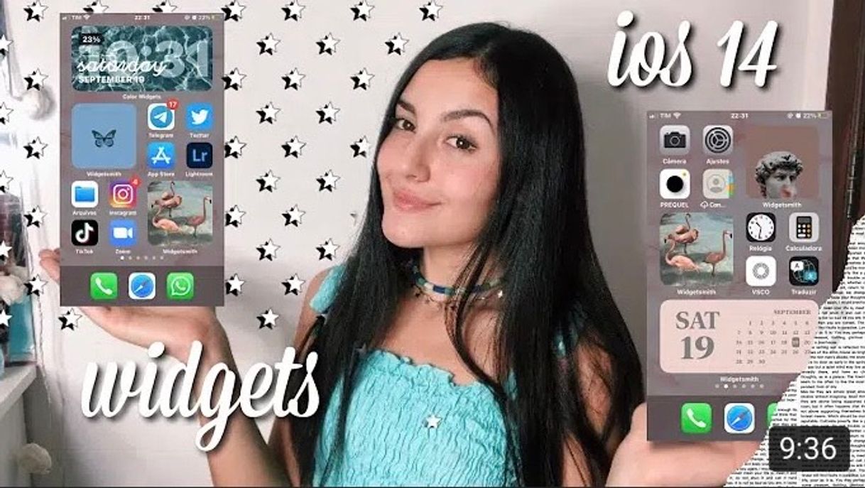 Moda organização aesthetic com ios 14 | widgets *como usar* - YouTube