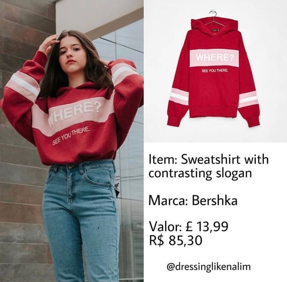 Fashion sweatshirt with contrasting slogan bershka