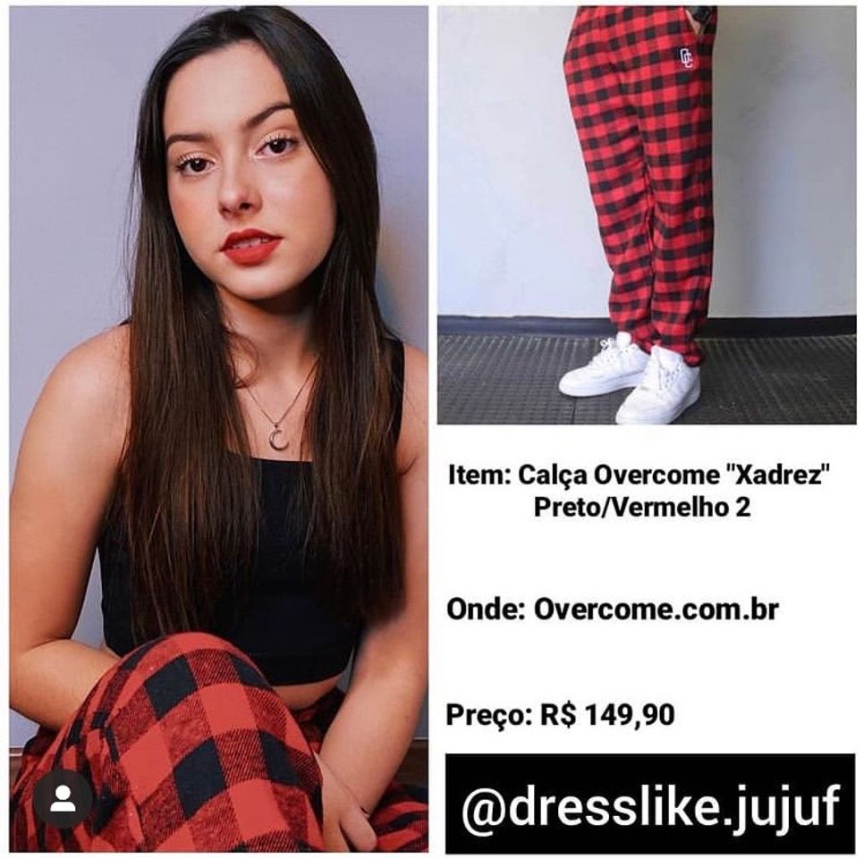 Fashion calça xadrez